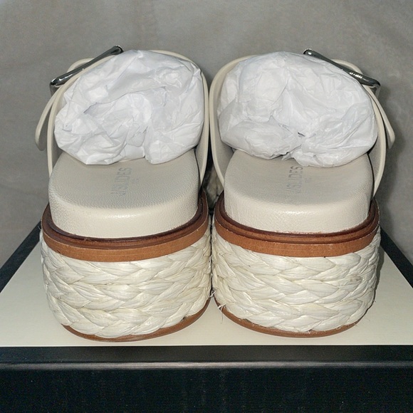 NWT J/SLIDES BONNIE Bone Leather Sandal - Picture 9 of 14